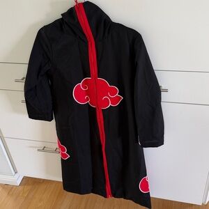 Naruto Shippuden Akatsuki Black & Red Cloud Cosplay Cloak/Robe